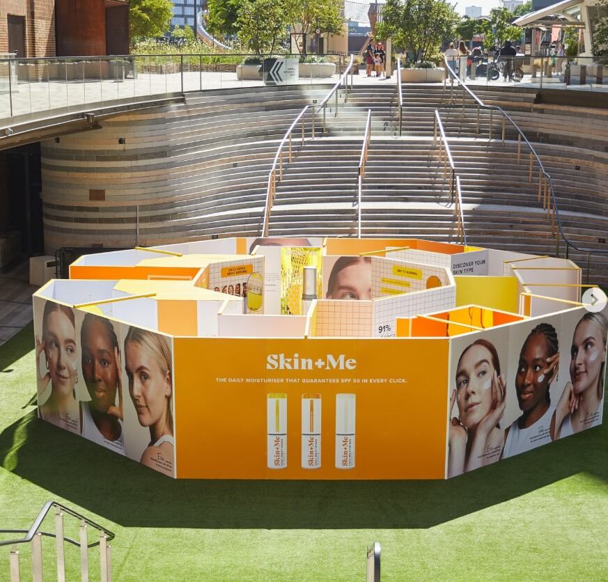 Skin + Me maze popup