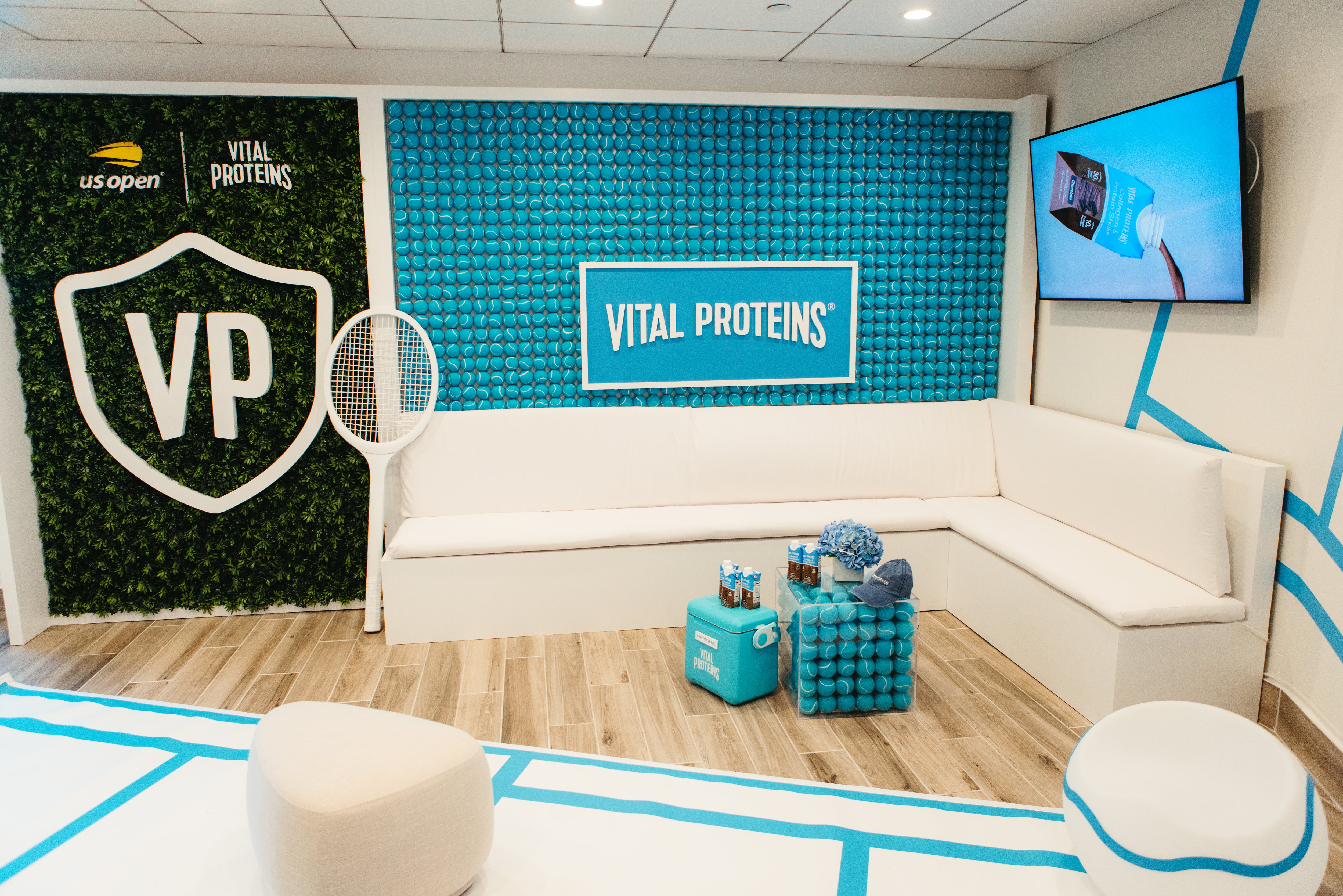 "The suite welcomed a mix of creators and VIP guests to try out the new Vital Proteins Collagen & Protein Shake and spectate matches starring some of the biggest names in tennis," said Grove.