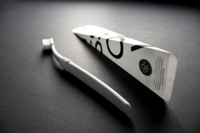The Dissolve biodegradable toothbrush package, by Simon Laliberté of Atelier BangBang, breaks down in tap water.
