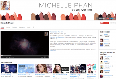 Michelle Phan: a particularly popular vlogger