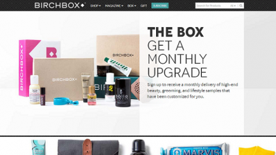 The new Birchbox site sporting the new logo