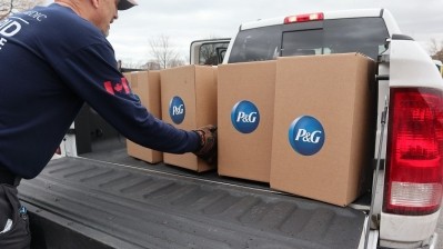 GlobalMedic volunteer delivers P&G hygiene products to a local foodbank. (Photo: Business Wire)