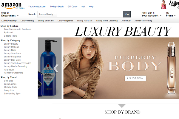 Amazon breaks into luxury beauty retail