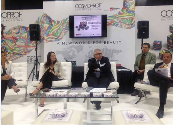 The Cosmoprof team making the announcement about the New York Symposium in Las Vegas, earlier this week