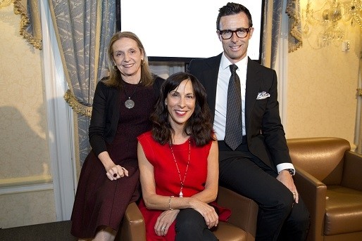 Carlotta Jacobson, CEW president (left to right); Jill Scalamandre, CEW chairwoman; and Calvin McDonald, President and CEO, Sephora Americas (photo courtesy  of Patricia Willis Photography)