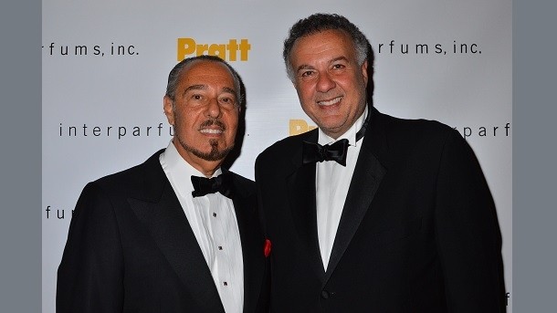 Marc Rosen of Pratt Institute (left) and Jean Madar CEO of Inter Parfums at the Art of Packaging Award Gala 2016