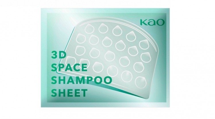 Kao is preparing to send a waterless shampoo sheet to the International Space Station in 2022. [Kao Corp]