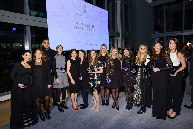 The Notable Class of 2018, pictured with Linda Levy, president of The Fragrance Foundation (photo courtesy of the Foundation)