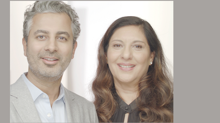 Dr. Tanuj Nakra (left) and  Deepika Vyas, CEO of AVYA Skincare