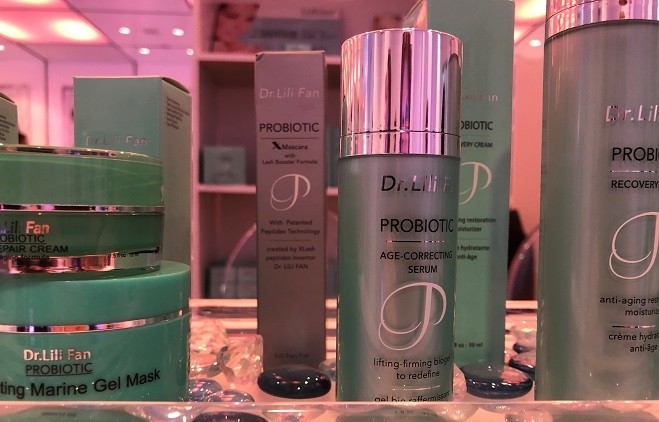 Dr. Lili Fan probiotic skin care on display at Unfiltered Experience 