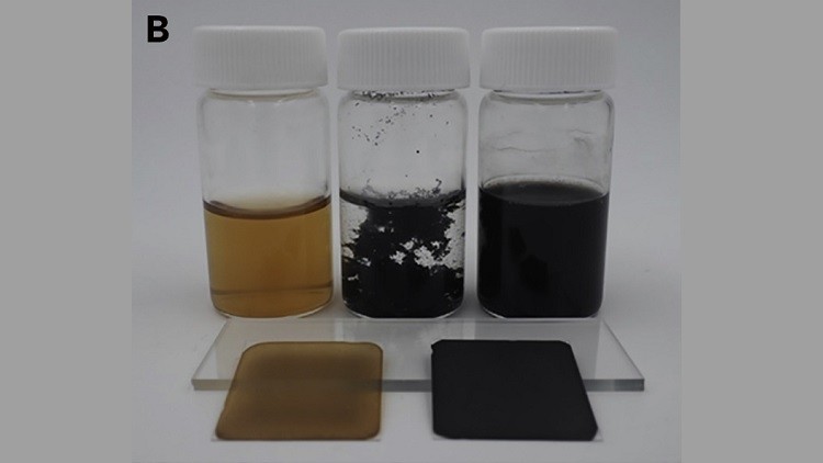 graphene oxide and reduced graphene oxide dispersions and coatings on glass (image via cell.com)