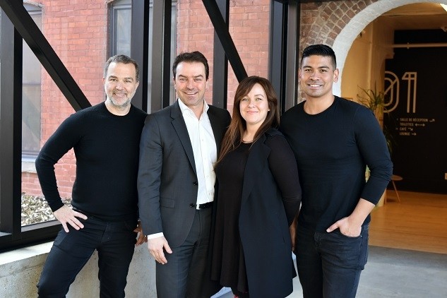 Patrick Gagné, CEO, OSMO (left); Frank Kollmar, Président & CEO, L’Oreal Canada; Valérie Forget, Director Programs, OSMO; Robert Beredo, CDO, L’Oreal Canada (photo courtesy of CNW Group/L'Oréal Canada Inc.)