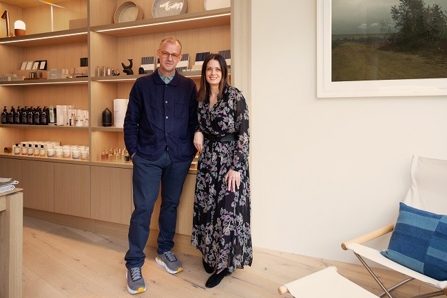 Floyd and Julia Albee in the Prevalent Projects shop (photo courtesy of Prevalent Projects) 