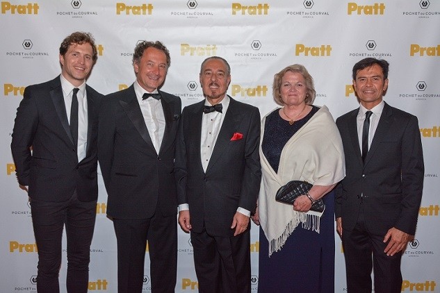 BorisZivkovic (left), Tristan  Farabet, Marc  Rosen,  Irene  Gosset, and Eric  Vanin (image courtesy of the Gala)