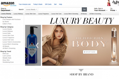 Amazon breaks into luxury beauty retail