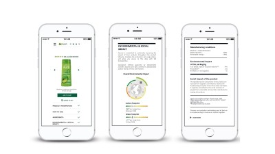 L'Oréal's Product Impact score system provides consumers detailed information on the environmental and social impact of a product, scoring it A to E [Image: L'Oréal]