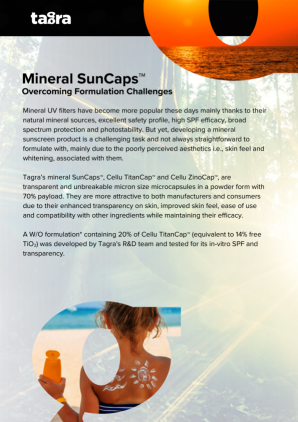 Mineral SunCaps™ overcome formulation challenges