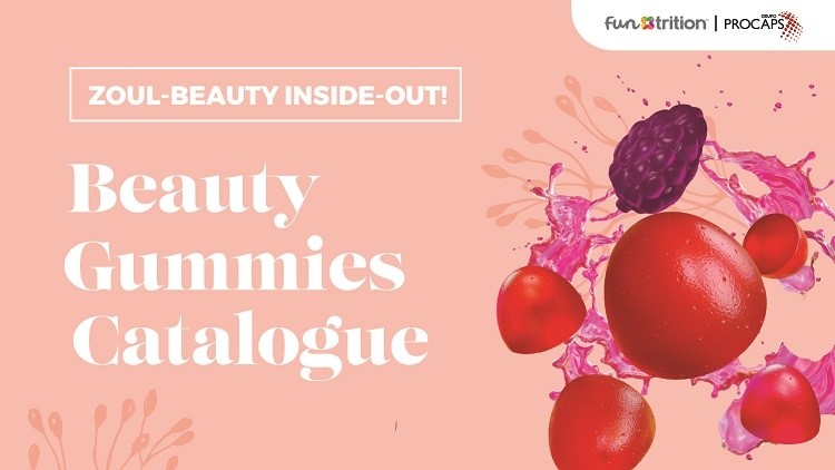 Beauty gummy catalogue of Funtrition, a gummy manufacturing brand!