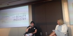 Joanna Grillo, SVP of human resources for LVMH Perfumes & Cosmetics (left) wiht Lisa Marie Ringus of 24 Seven 